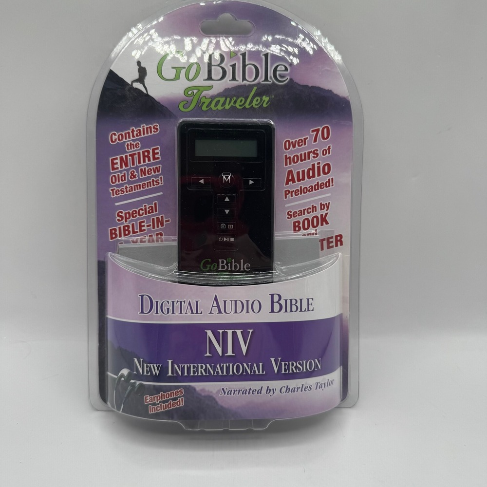 GoBible Traveler Digital Audio Bible Black NIV New International Version